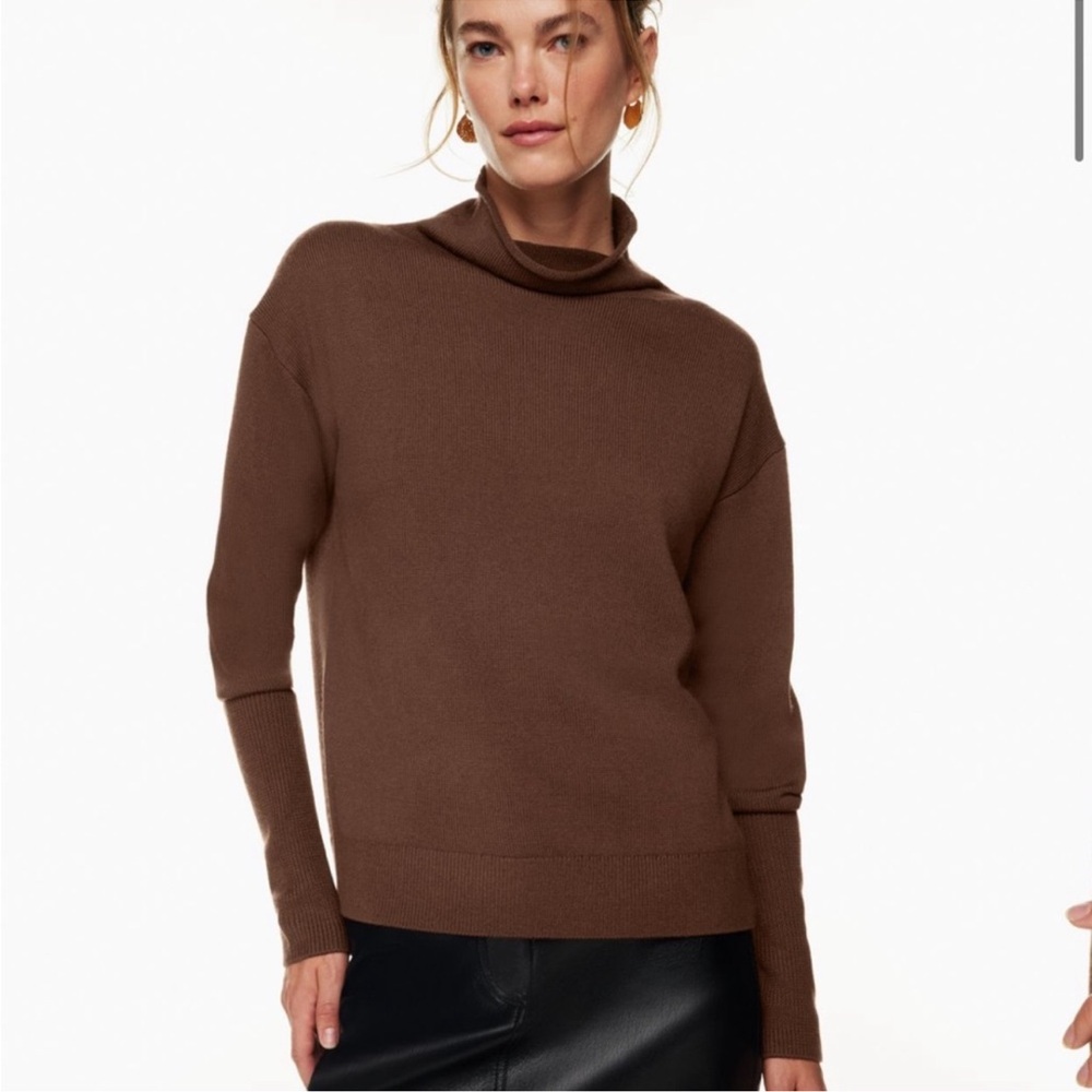 Aritzia Wilfred Cyprie Merino wool mock-neck sweater